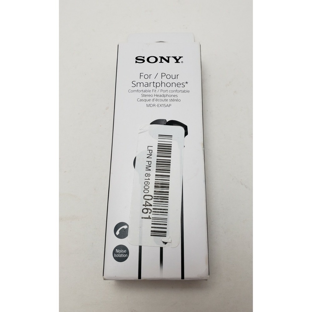 SONY Stereo Headphone Buds Wired for Smartphones MDR-EX15APBZ Black